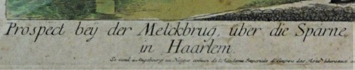 Jean Benoit WINCKLER, XVIII CoL Stich c 1760: MELCKBRUGG DER SPAARNE IN HAARLE​M - Bild 5 von 12