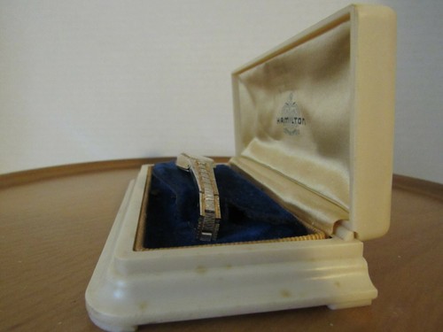 Celluloid Watch Box Embossed Lyre Design Hamilton Watch Company USA - Picture 5 of 8