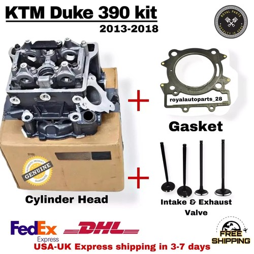 Fit For KTM Duke 390 Cylinder Head With Intake, Exhaust Valve & Gasket Kit