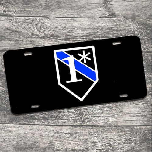 One Ass To Risk 1* Thin Blue Line Law Police Sheriff Aluminum License Plate - Picture 2 of 4