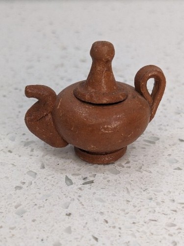 Earthenware Miniature Tea Set 8 Piece Set Handmade Red Clay VTG Doll House Mini - Bild 3 von 16