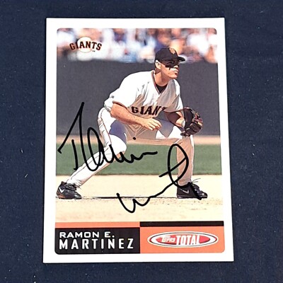 Ramon E Martinez Signed 2002 Topps Total Card #701 Giants Autographed