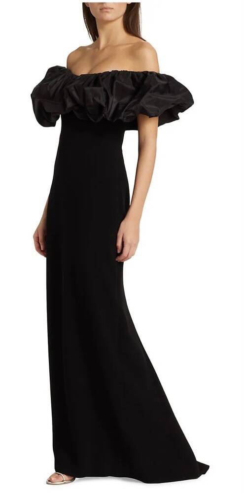 CATHERINE REGEHR OFF THE SHOULDER SHEATH GOWN SZ US 8 MSRP $1750