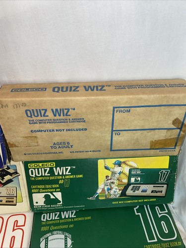 Vintage Coleco Quiz Wiz 1001 Questions Handheld Video Game w/5 Quiz Book WORKS - Picture 4 of 7