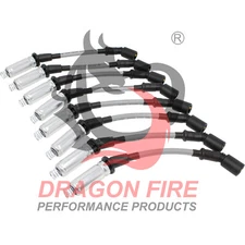 New Dragon Fire 10mm 10.75" Low Ohm Spark Plug Wire Set For 14-21 Chevy Corvette