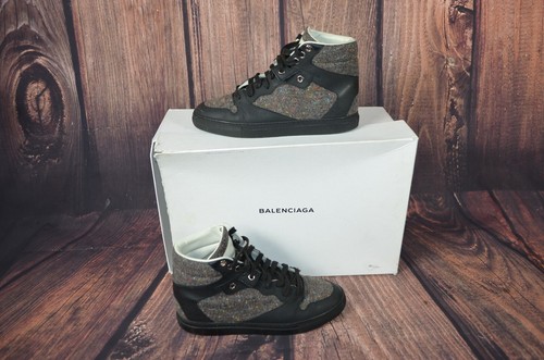 Balenciaga Mid Top Leather / Fabric Sneakers Women’s Size 6 US/36 EU 357887 $585