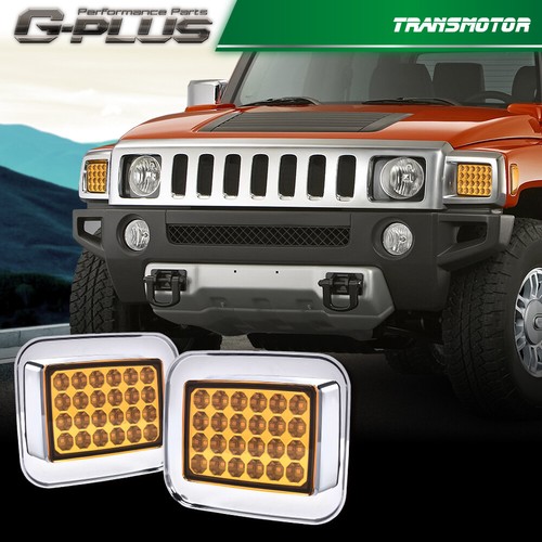 Fit For 03-09 Hummer H2 LED Corner Signal Lights Parking Lamps Left+Right - Picture 9 of 9