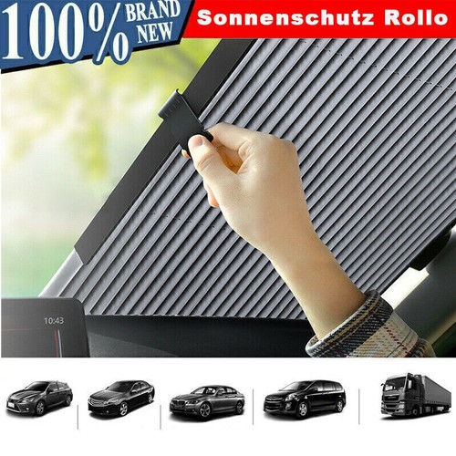 Einziehbare Auto Frontscheibe/Heckscheibe Sonnenblende Sonnenschutz Rollo 46cm - Bild 2 von 13