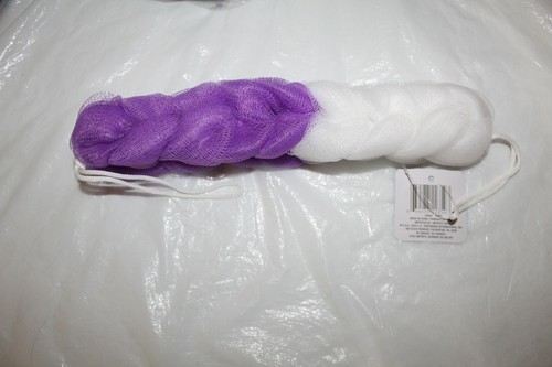 Bad Rückenband Dusche Schrubber Pouf Netz April blau rosa lila Flüssigseife Seil - Bild 9 von 9