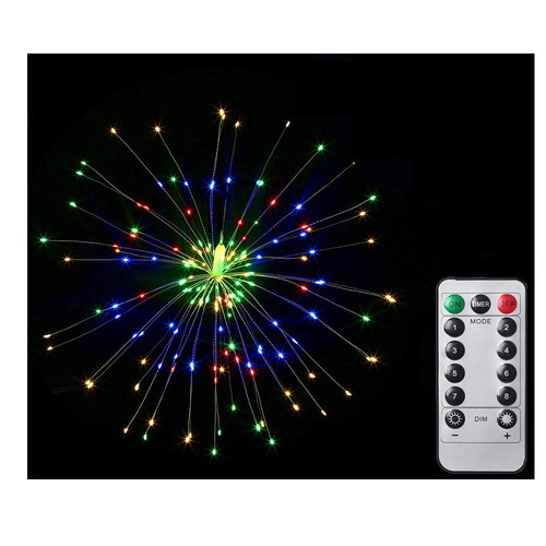 150 LED Hanging Decor Lights Starburst Fireworks Fairy String Light with Remote - Picture 24 of 28