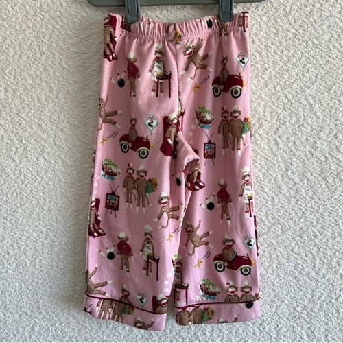 Nick & Nora Kids Toddler Silly Sock Monkey Bowling Pajama Pants Size 2T - Picture 3 of 9