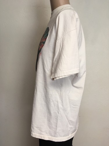 Vintage 90s Bhandara Under The Blanket Heart Art Graphic T Shirt Off White XL - Picture 3 of 12