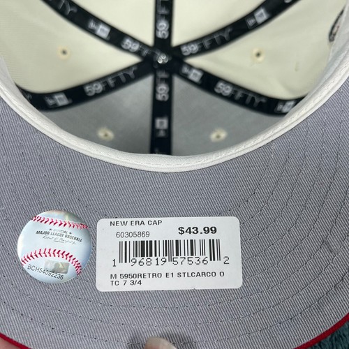 New Era 59Fifty St. Louis Cardinals Stone/Red Icon Color Pack Fitted Hat 7 3/4 - Picture 7 of 7