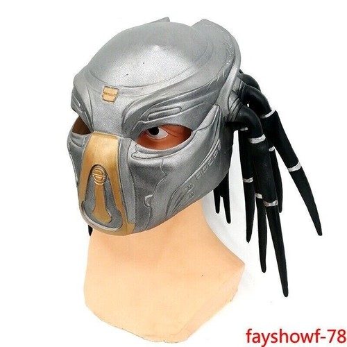 Raubtier Maske Handschuhe Halloween Cosplay Requisiten Kopfbedeckung Helm Erwachsene Latex Kostüm - Bild 7 von 18