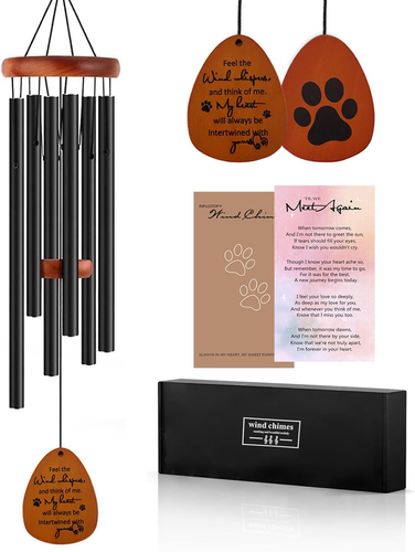 Dog Memorial Gifts for Loss of Dog, 26" Pet Memorial Wind Chime, Loss of Dog Sym