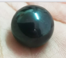 Huge 17mm South Sea Genuine Dark Black Round Loose Pearl Undrilled Jewelry 118
