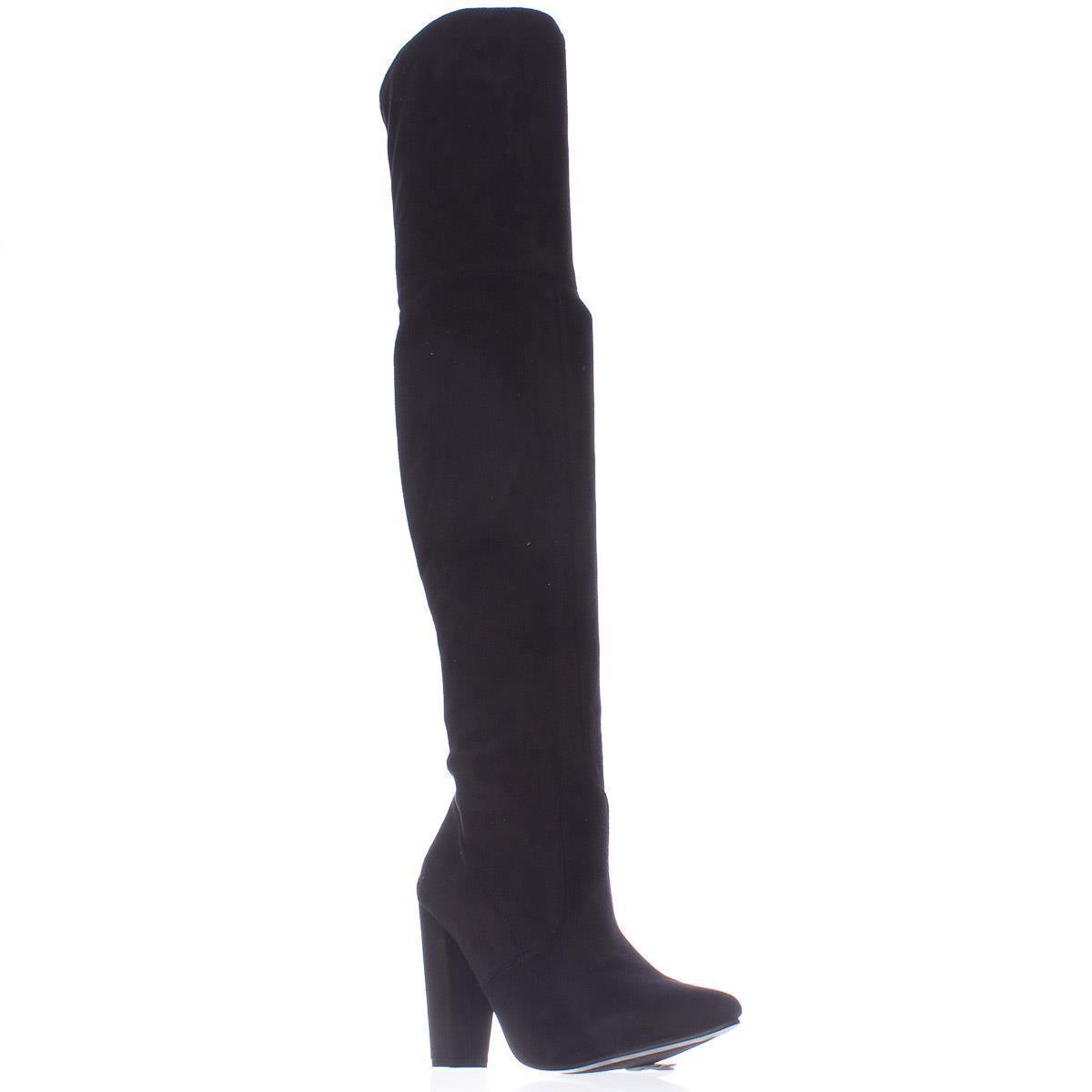 Steve Madden Schaukeln Spitze Zeh Overknee Elegante Stiefel, Schwarz Steve Madden Schaukeln Spitze Spitze Schaukeln Zeh Overknee Elegante Stiefel, Schwarz d3d8b3
