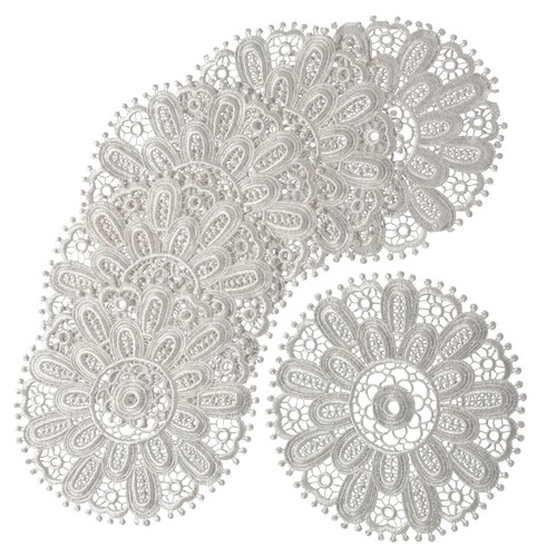 Pack of 6 Floral Lace Round Doilies Coasters Traditional Home Table Mat Doyleys - Picture 20 of 21
