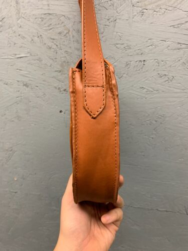 American Eagle Damen Umhängetasche braun Wildleder Saddle Bag Blumenfutter Boho - Bild 4 von 14