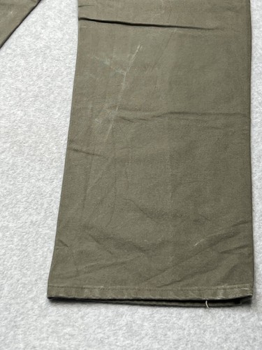 CARHARTT canvas green Work Pants wear Size W 36 L 34 vtg 90's double dungaree - Picture 14 of 19