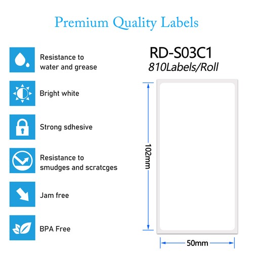 10 Rolls Thermal Shipping 810 Label Paper Fits for Brother TD4100N RD-S03U1 4x2 - Bild 5 von 11