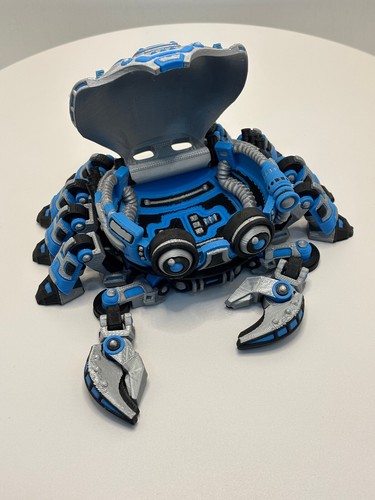 3D-gedrucktes Cyber Krabbe Zappelspielzeug mit geheimer Aufbewahrung - Bild 19 von 34