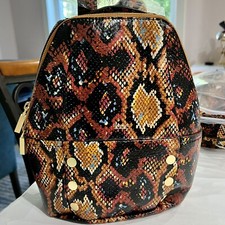 Hammitt Hunter 2 Medium Botanical Snake Leather Backpack Handbag NWT Stunning B