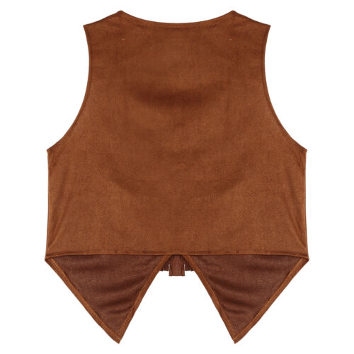 Chaleco para Hombres Chaqueta con Flecos Dobladillo Irregular Chaleco Borla Prendas Exteriores De Colección Tanque - Imagen 32 de 75