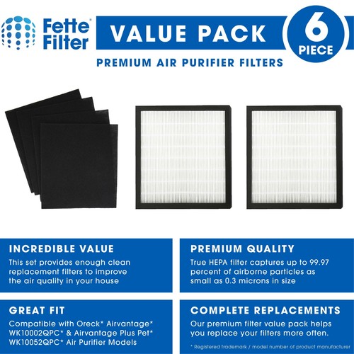 Filter Set For Oreck WK01234QPC Airvantage/Airvantage Plus Pet - Picture 2 of 7