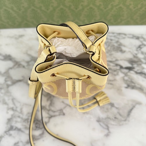 Gucci Shoulder Bag Ophidia Bucket Jumbo GG Canvas Banana Crossbody 550620 - Picture 8 of 15