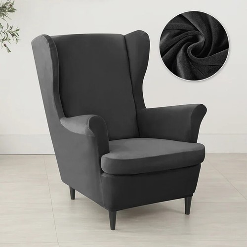 Chair Cover Wingback Chair Cover Elastic Armchair Cover with Seat Cushion Covers - Picture 22 of 58