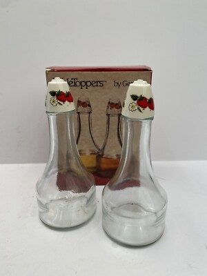 MCM Vintage TableToppers By Gemco Oil & Vinegar Cruet Set Strawberry
