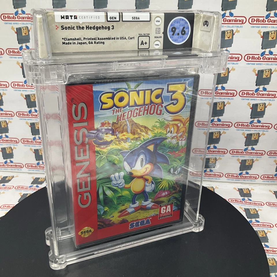 1st Print Sonic the Hedgehog 3 JAPAN Clamshell Sega Genesis Sealed VGA WATA CGC - Image 4 of 4