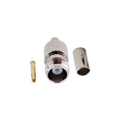 5x TNC Female Crimp Solder Connector for RG58 LMR-195 RG400 RG142 Cable - Picture 1 of 3