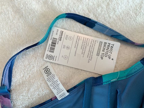 NWT Athleta 36D/DD Twist Up Bikini Top 386376 Swim Make a Splash Cool L M - Picture 6 of 10