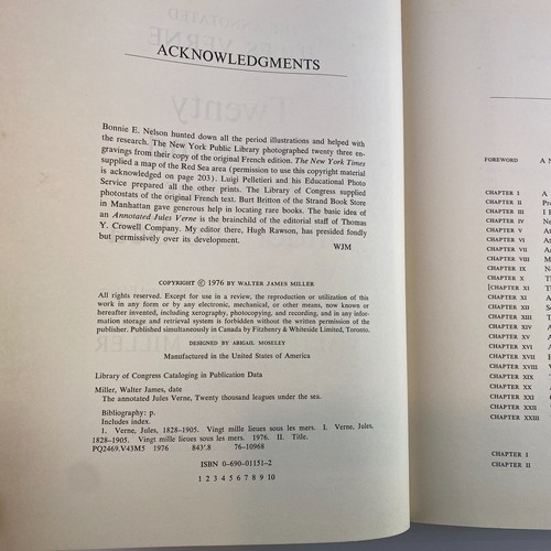 THE ANOTATED JULES VERNE TWENTY THOUSAND LEAGUES UNDER THE SEA HARDCOVER Miller - Picture 11 of 22