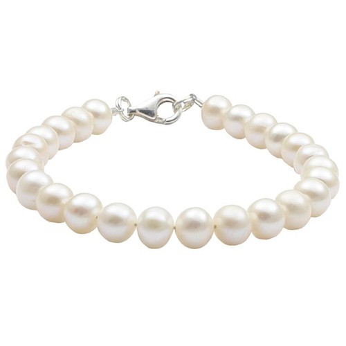 Armband aus Süßwasser Zuchtperlen creme weiß Perlenarmband klassisch Hochzeit - Picture 2 of 3