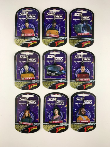 Star Trek 1995 Next Generation Zipper Clipper 9 to Choose from - Picture 1 of 19