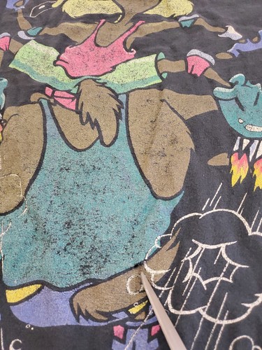 Vintage Wild Oats kurzärmeliges T-Shirt Größe Large schwarz Looney Tunes Taz Skating - Bild 11 von 12