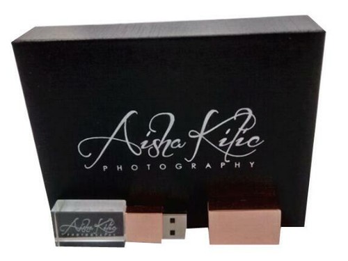 Custom Unique Logo Acrylic Glass Fast Speed USB 3.0 Flash drive 3D company gift - Picture 2 of 14