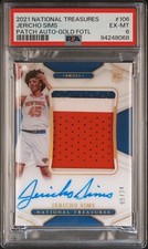 2021 National Treasures /24 Jericho Sims RPA Rookie Patch Auto FOTL Gold PSA 6