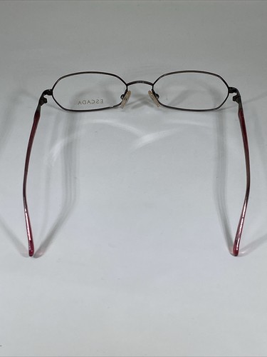 ESCADA E248 ASV NOS Japan Silver Gray/Burgundy Eyeglasses Frame 52-18-135 - Picture 10 of 11