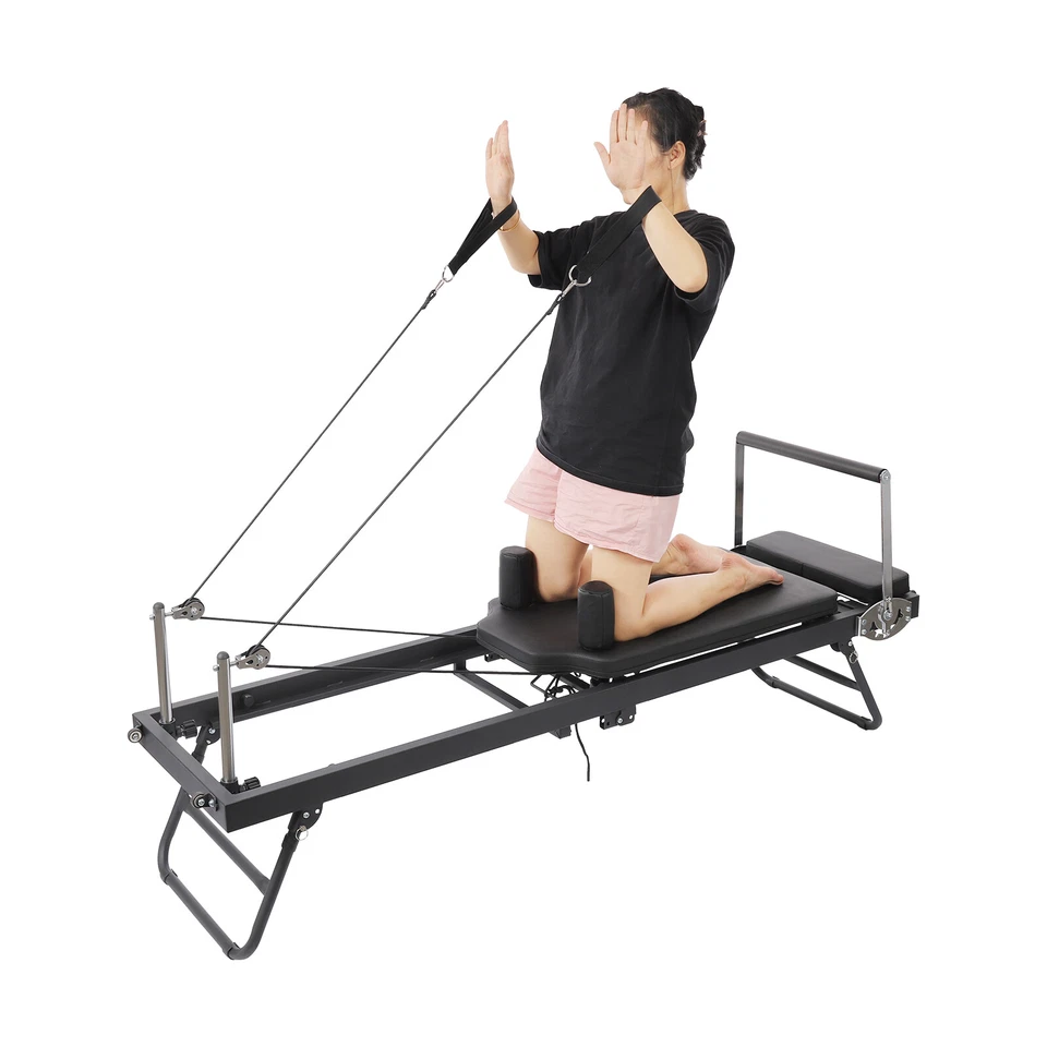 Máquina de entrenamiento plegable Pilates Reformer cardio fitness cuerpo completo yoga reformador Foto 3 de 4