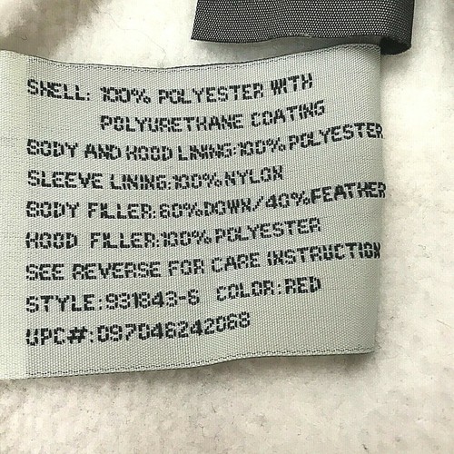 Women's ZeroXposur Red & White Winter Coat Medium Regular Full-Zip/Snap  [C10] - Picture 7 of 9