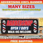 Barbershop Open 7 Days Advertising Banner Vinyl Mesh Sign Salon Walk-Ins Welcome