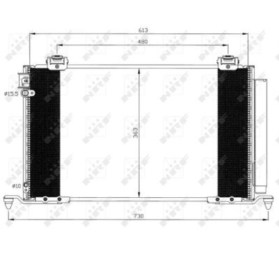 Kondensator, Klimaanlage EASY FIT NRF 35595 für Toyota