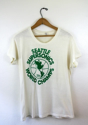 Vintage Seattle Super Sonics Shirt 70s 1978 1979 Single Stitch NBA Championships