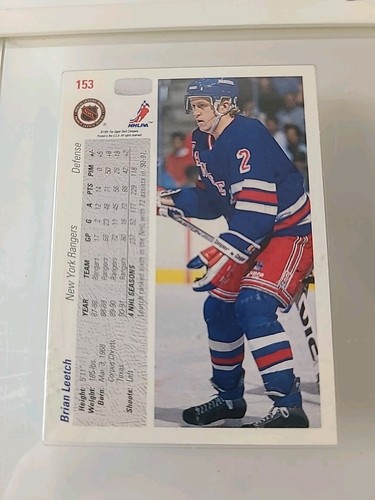 Brian Leetch New York Rangers Autographed Signed Puck And Upper Deck Card 91-92 - Picture 5 of 6