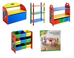 Crayola Wooden Childrens Kids Bench / Shelves Storage Units Bedroom ... Crayola Wooden Childrens Kids Bench / Shelves Storage Units Bedroom ...