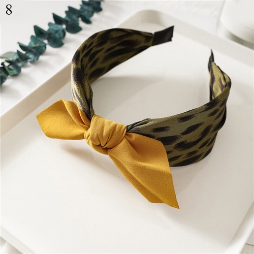 Women Headband Hairband Bow Dots Wide Knot Cross Tie Hair Band Hoop Accessories - Picture 20 of 24
